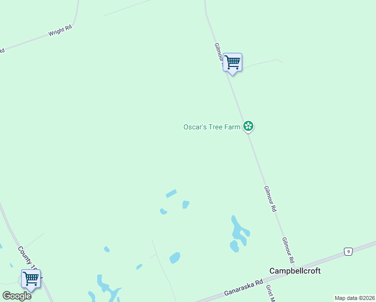 map of restaurants, bars, coffee shops, grocery stores, and more near 8504 Gilmour Road in Campbellcroft