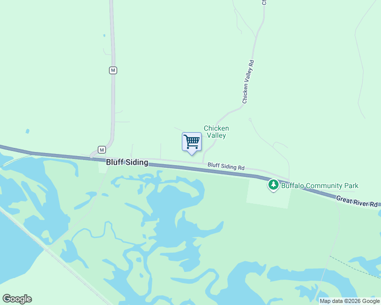 map of restaurants, bars, coffee shops, grocery stores, and more near W394 Bluff Siding Road in Fountain City