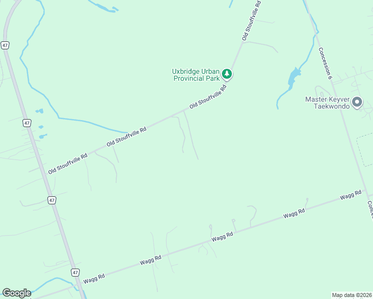 map of restaurants, bars, coffee shops, grocery stores, and more near 547 Old Stouffville Road in Uxbridge