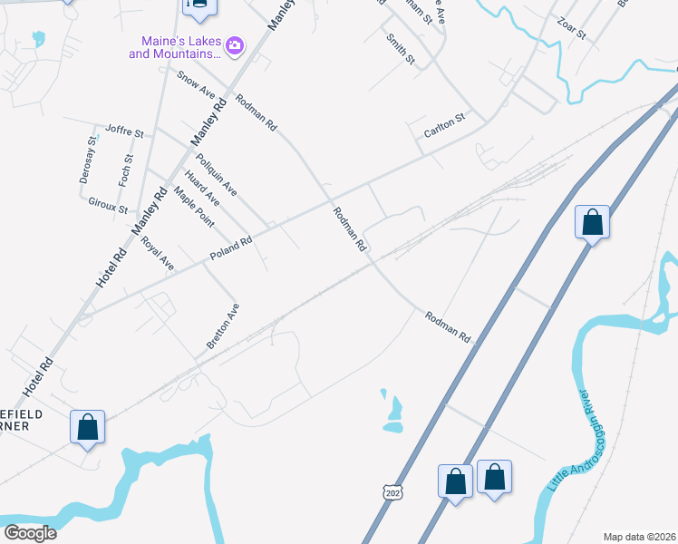 map of restaurants, bars, coffee shops, grocery stores, and more near 140 Rodman Road in Auburn