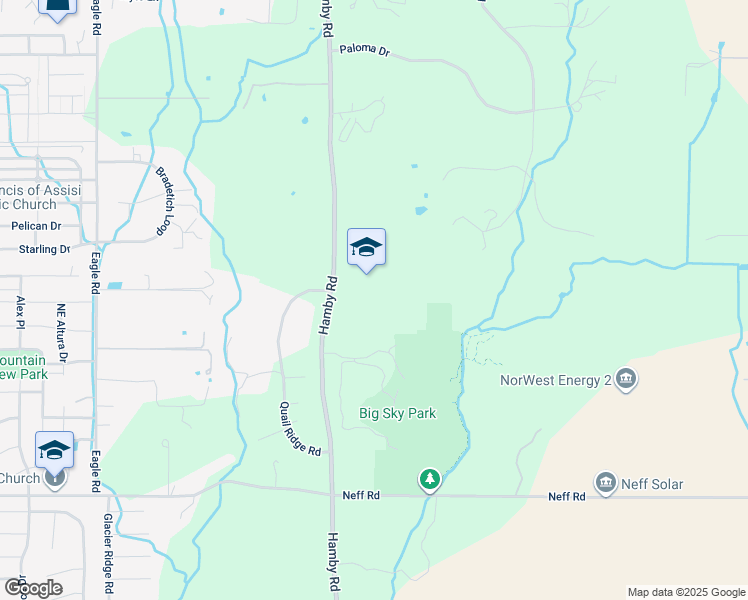 map of restaurants, bars, coffee shops, grocery stores, and more near 62560 Hamby Road in Bend