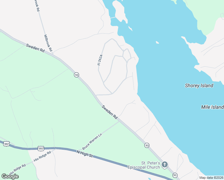 map of restaurants, bars, coffee shops, grocery stores, and more near 34 Christmas Tree Lane in Bridgton