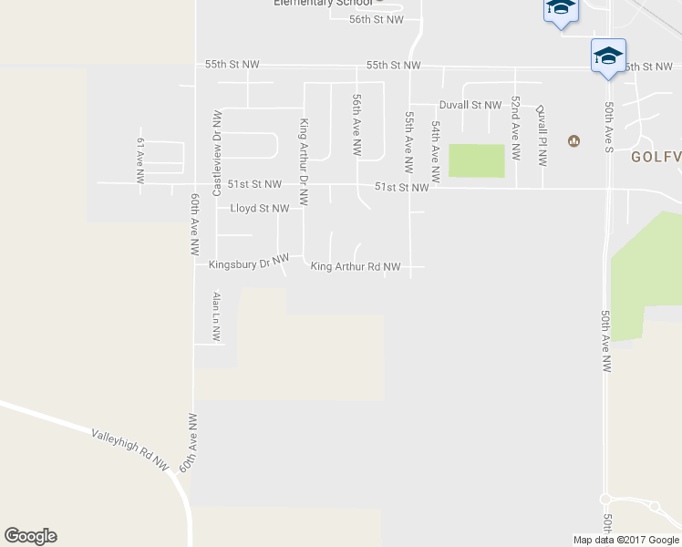 map of restaurants, bars, coffee shops, grocery stores, and more near 5638 King Arthur Road Northwest in Rochester