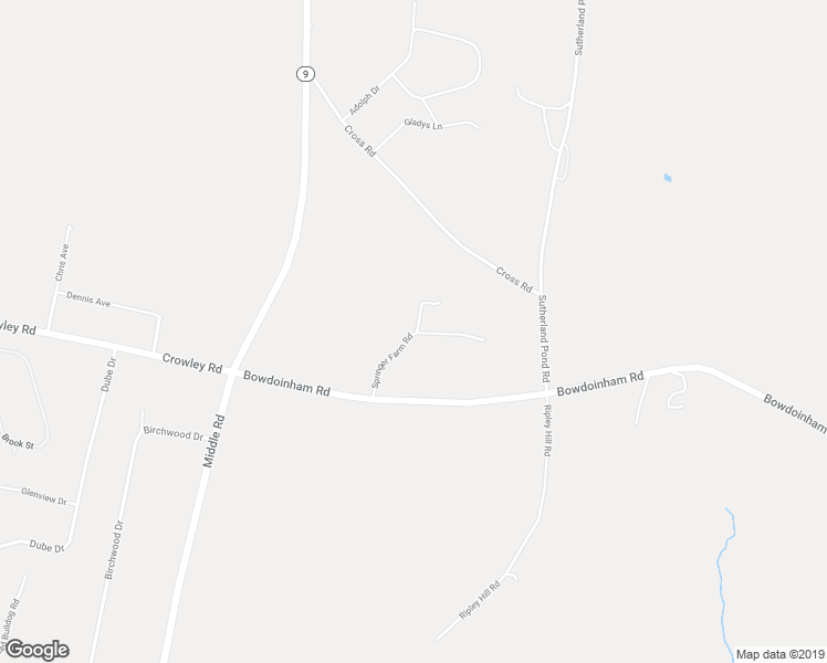 map of restaurants, bars, coffee shops, grocery stores, and more near 32 Springer Farm Road in Sabattus