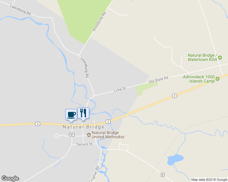 map of restaurants, bars, coffee shops, grocery stores, and more near 44208 Lime Street in Natural Bridge