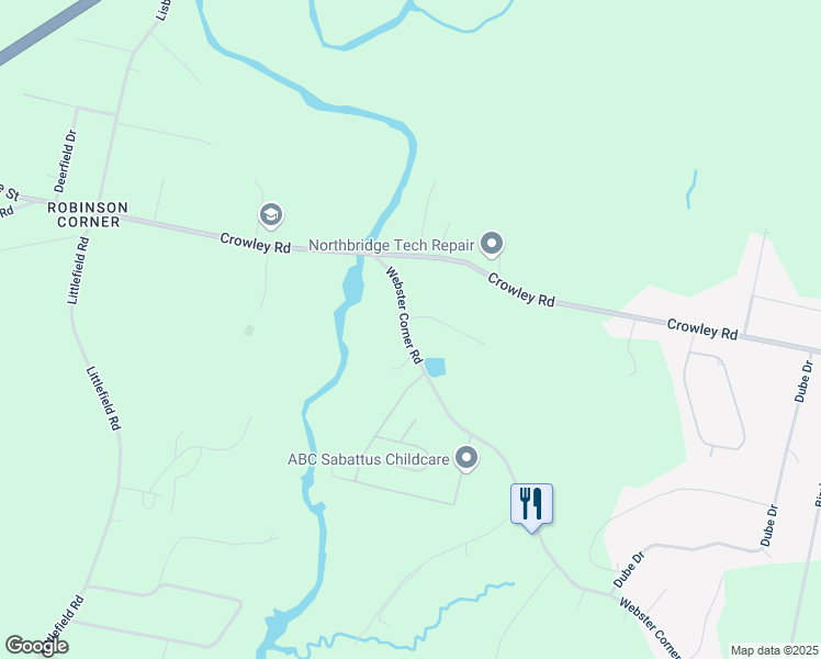 map of restaurants, bars, coffee shops, grocery stores, and more near 32 Webster Corner Road in Sabattus