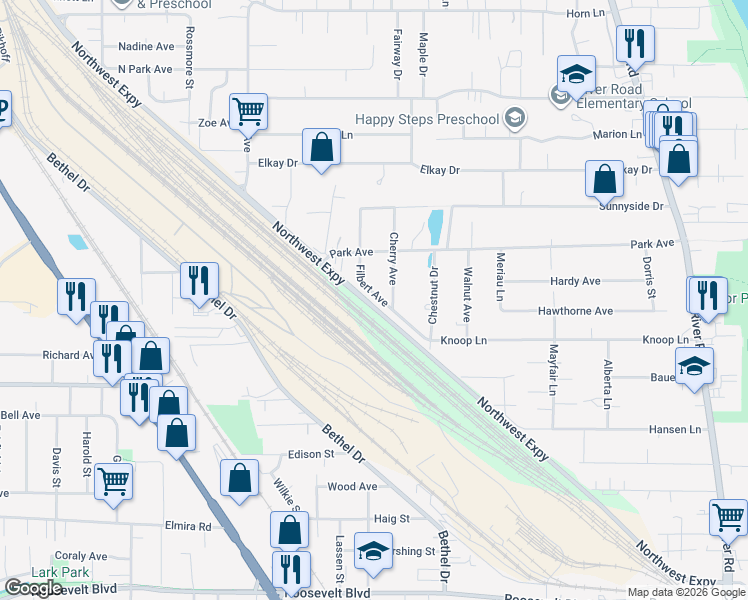 map of restaurants, bars, coffee shops, grocery stores, and more near 760 Cherry Avenue in Eugene