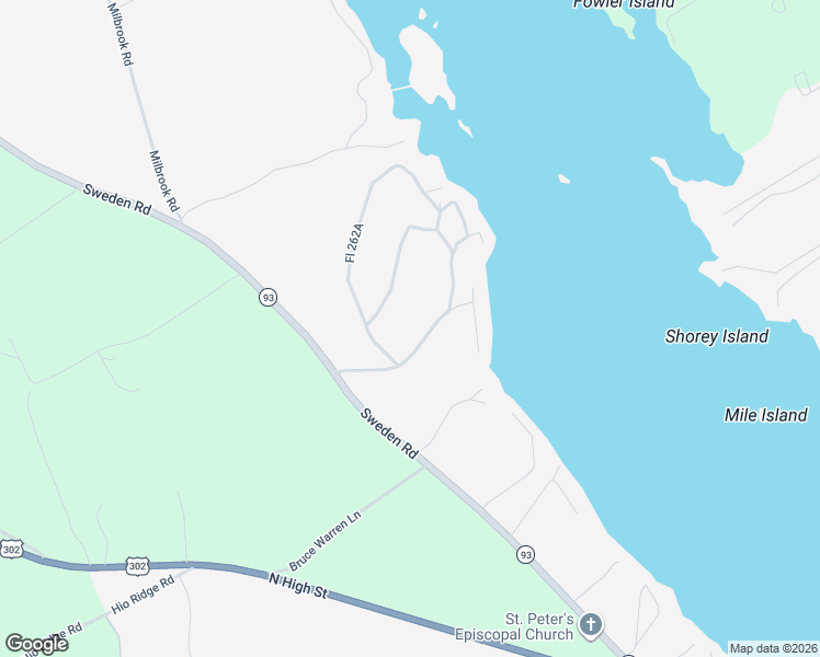 map of restaurants, bars, coffee shops, grocery stores, and more near 34 Christmas Tree Lane in Bridgton