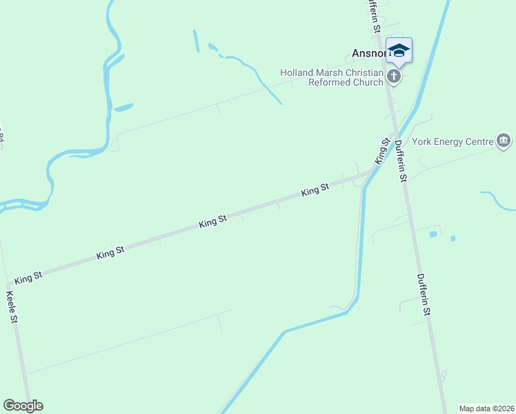 map of restaurants, bars, coffee shops, grocery stores, and more near King Street in Newmarket
