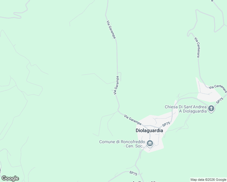 map of restaurants, bars, coffee shops, grocery stores, and more near 7474 Via Garampa in Provincia di Forlì-Cesena