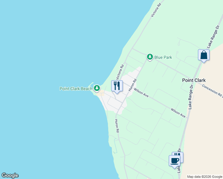 map of restaurants, bars, coffee shops, grocery stores, and more near 705 Victoria Road in Ripley