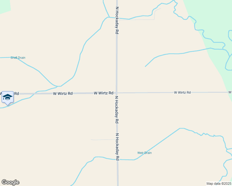 map of restaurants, bars, coffee shops, grocery stores, and more near 1501 West Wirtz Road in Gladwin