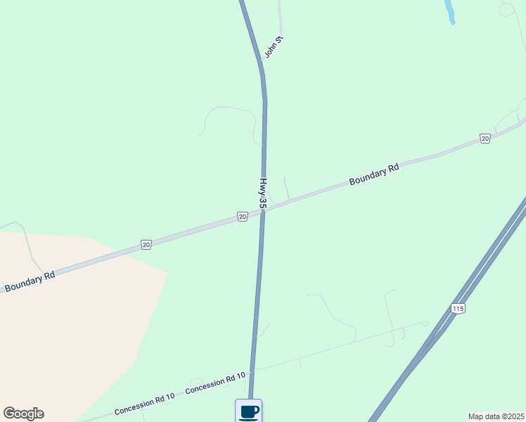 map of restaurants, bars, coffee shops, grocery stores, and more near 0 Ontario 35 in Kawartha Lakes