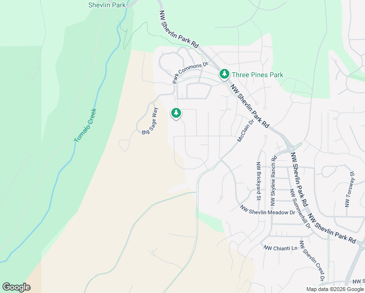 map of restaurants, bars, coffee shops, grocery stores, and more near 3225 Northwest Shevlin Park Road in Bend
