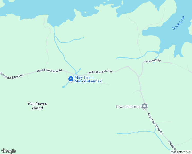 map of restaurants, bars, coffee shops, grocery stores, and more near 252 Round the Island Road in Vinalhaven