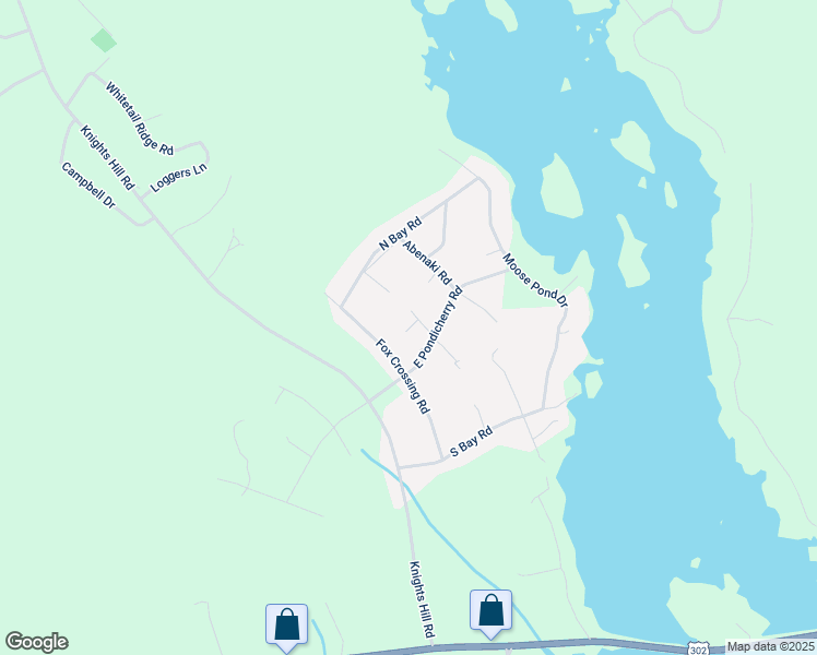 map of restaurants, bars, coffee shops, grocery stores, and more near 6 Deer Circle in Bridgton