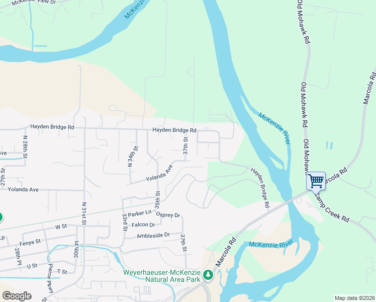 map of restaurants, bars, coffee shops, grocery stores, and more near 2432 37th Street in Springfield