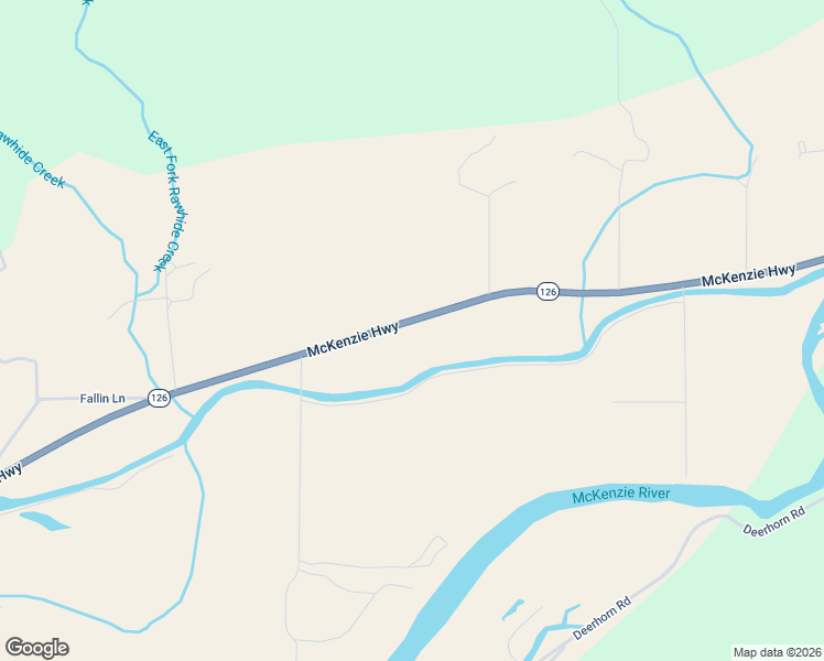 map of restaurants, bars, coffee shops, grocery stores, and more near 40064 McKenzie Highway in Springfield