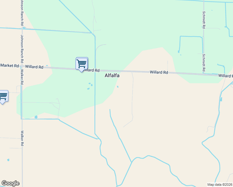 map of restaurants, bars, coffee shops, grocery stores, and more near 26275 Willard Road in Bend