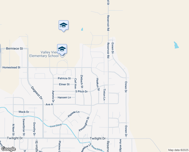 map of restaurants, bars, coffee shops, grocery stores, and more near 941 Haakon Street in Rapid City