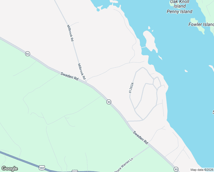 map of restaurants, bars, coffee shops, grocery stores, and more near 247 Sweden Road in Bridgton
