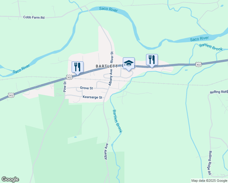 map of restaurants, bars, coffee shops, grocery stores, and more near 18 River Run Drive in Bartlett