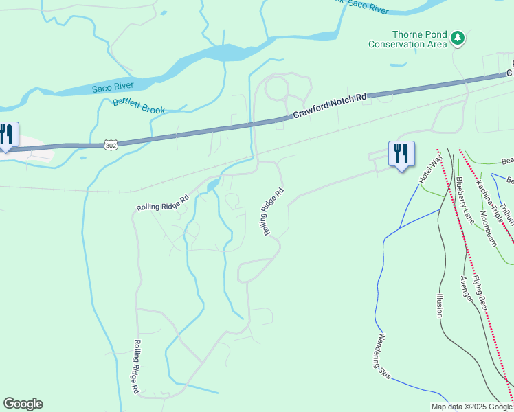 map of restaurants, bars, coffee shops, grocery stores, and more near 435 Rolling Ridge Road in Bartlett
