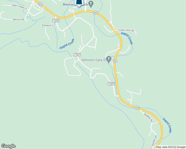 map of restaurants, bars, coffee shops, grocery stores, and more near 22936 Forest Road in Rapid City