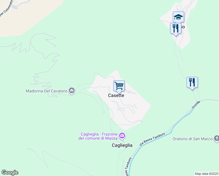 map of restaurants, bars, coffee shops, grocery stores, and more near in Casette