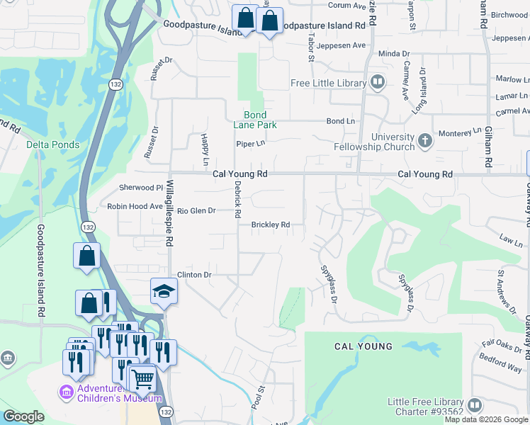 map of restaurants, bars, coffee shops, grocery stores, and more near 1240 Alfaretta Drive in Eugene