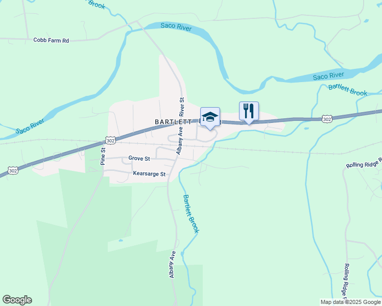 map of restaurants, bars, coffee shops, grocery stores, and more near 18 River Run Drive in Bartlett