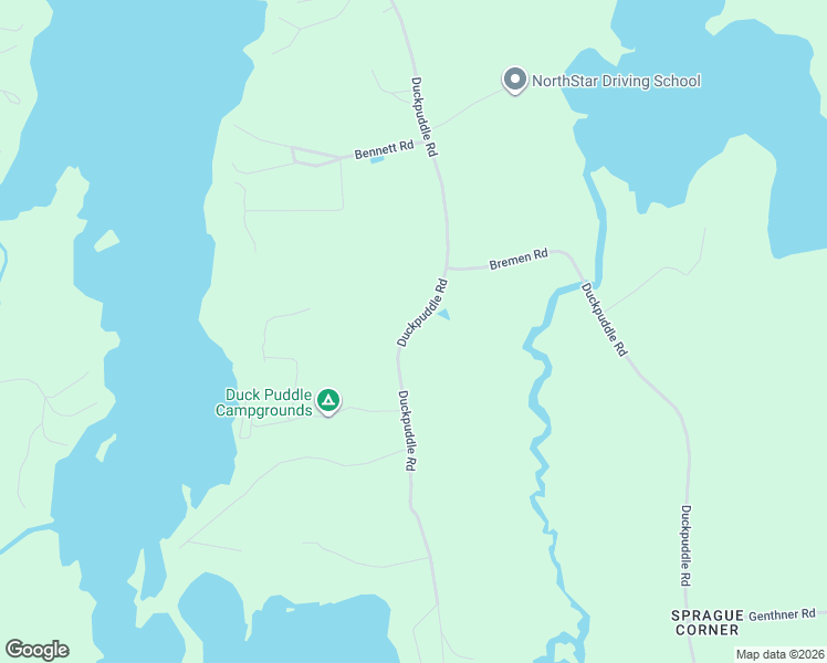 map of restaurants, bars, coffee shops, grocery stores, and more near 398 Duckpuddle Road in Nobleboro