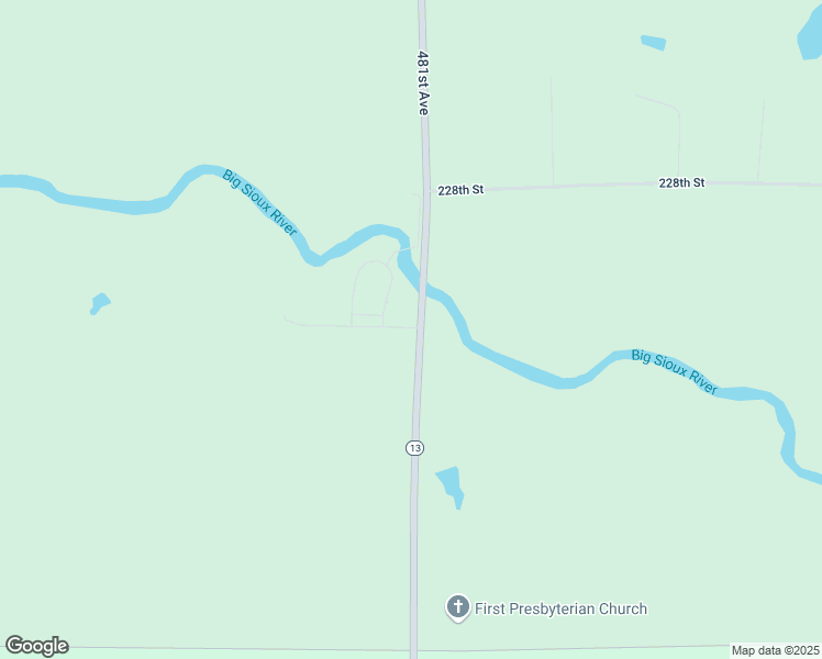 map of restaurants, bars, coffee shops, grocery stores, and more near 48091 228A Street in Flandreau