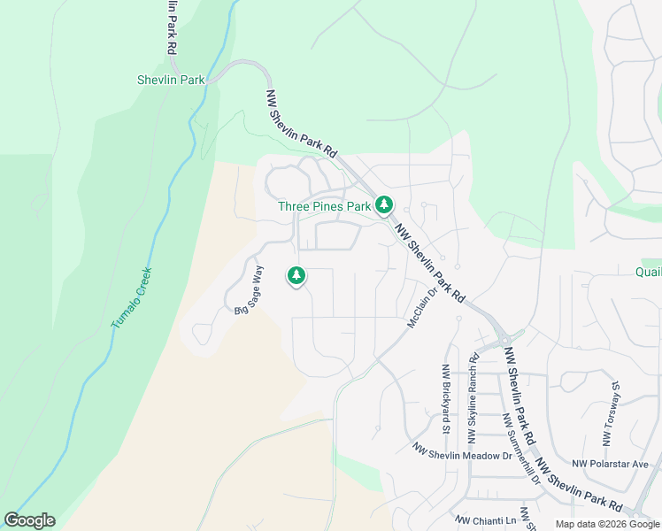 map of restaurants, bars, coffee shops, grocery stores, and more near 62677 Northwest Mount Thielsen Drive in Bend