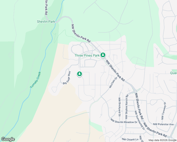 map of restaurants, bars, coffee shops, grocery stores, and more near 62677 Northwest Mount Thielsen Drive in Bend