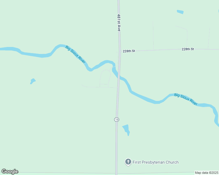 map of restaurants, bars, coffee shops, grocery stores, and more near 48091 228A Street in Flandreau