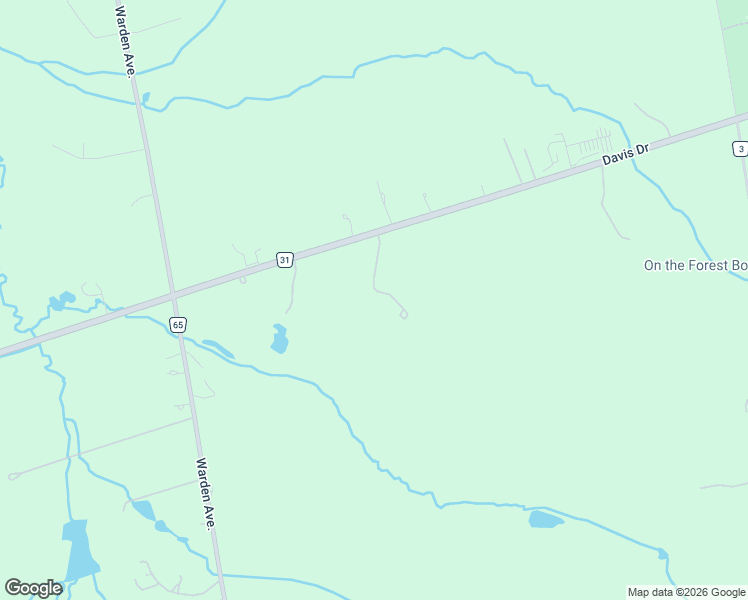 map of restaurants, bars, coffee shops, grocery stores, and more near 3225 Davis Drive in Newmarket