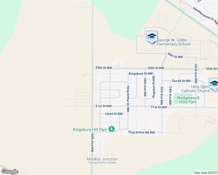 map of restaurants, bars, coffee shops, grocery stores, and more near 5893 Excalibur Court Northwest in Rochester
