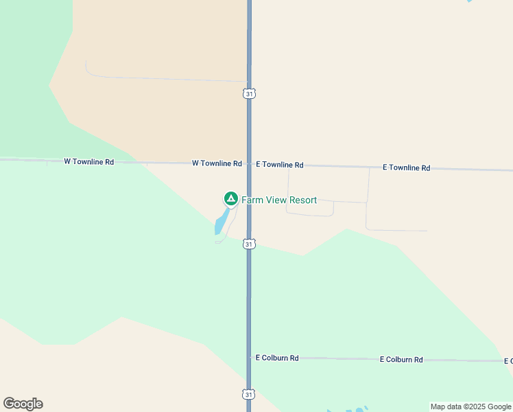 map of restaurants, bars, coffee shops, grocery stores, and more near 6700 U.S. 31 in Free Soil