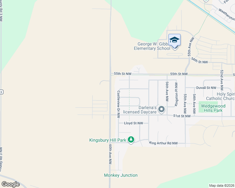 map of restaurants, bars, coffee shops, grocery stores, and more near 5315 Castleview Drive Northwest in Rochester