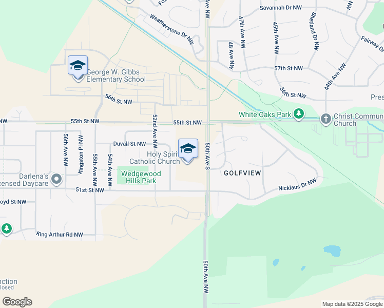 map of restaurants, bars, coffee shops, grocery stores, and more near 5455 50th Avenue Northwest in Rochester