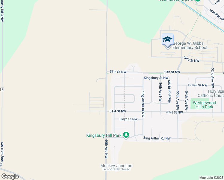 map of restaurants, bars, coffee shops, grocery stores, and more near 5315 Castleview Drive Northwest in Rochester