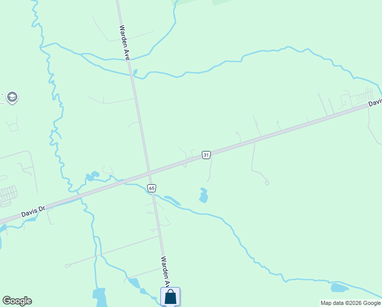map of restaurants, bars, coffee shops, grocery stores, and more near 3152 Davis Drive in East Gwillimbury