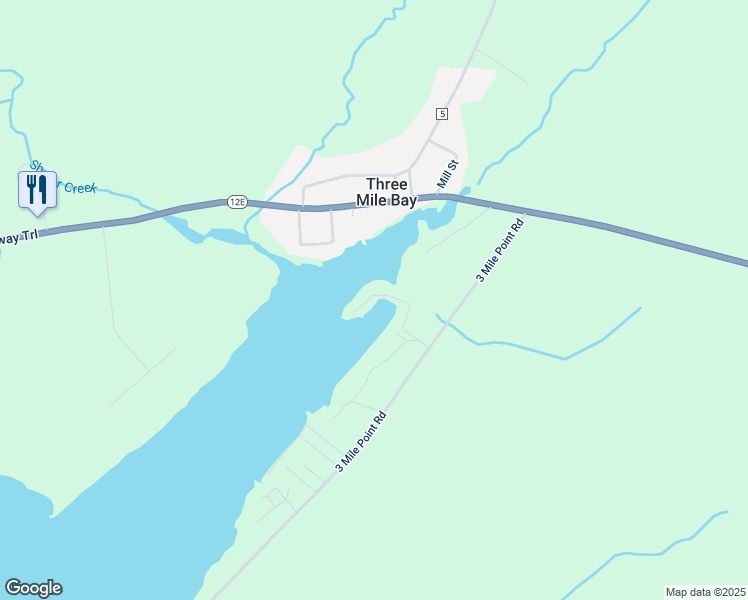 map of restaurants, bars, coffee shops, grocery stores, and more near 8748 Lotts Point Road in Chaumont