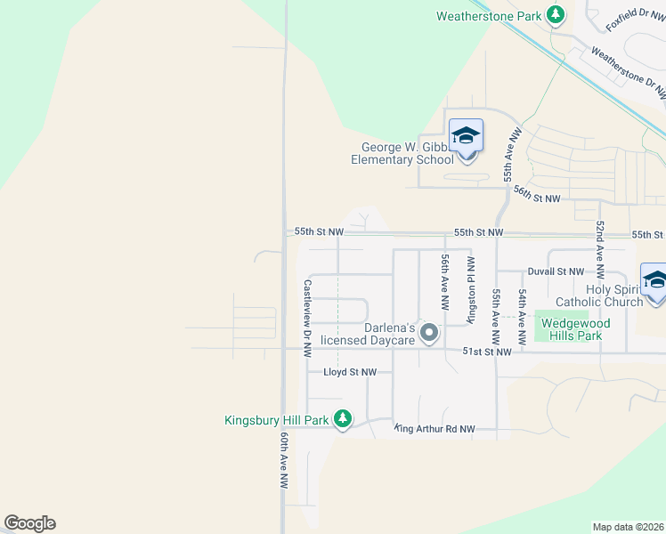 map of restaurants, bars, coffee shops, grocery stores, and more near 5893 Excalibur Court Northwest in Rochester