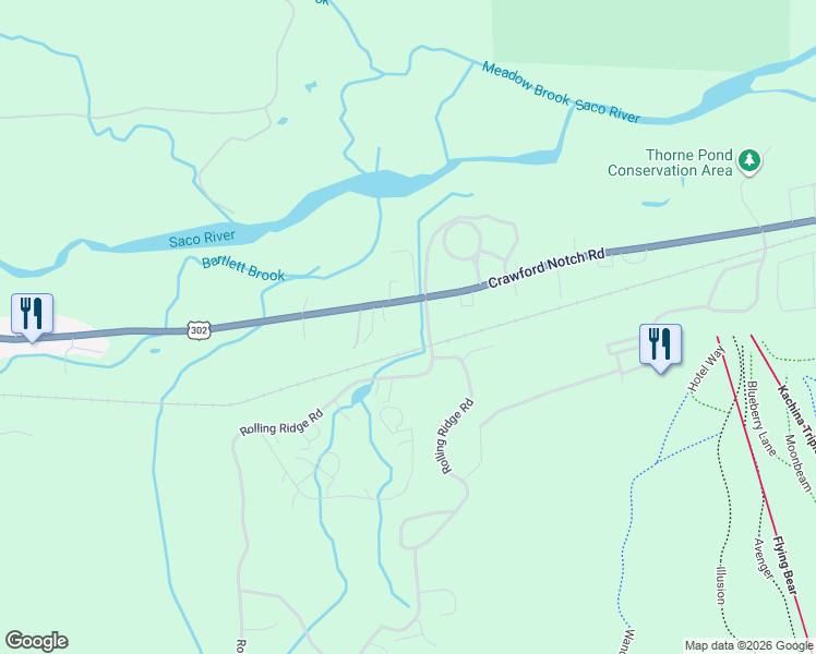 map of restaurants, bars, coffee shops, grocery stores, and more near 1117 U.S. 302 in Bartlett