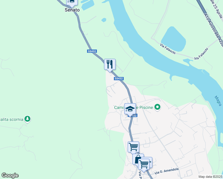 map of restaurants, bars, coffee shops, grocery stores, and more near in Provincia della Spezia