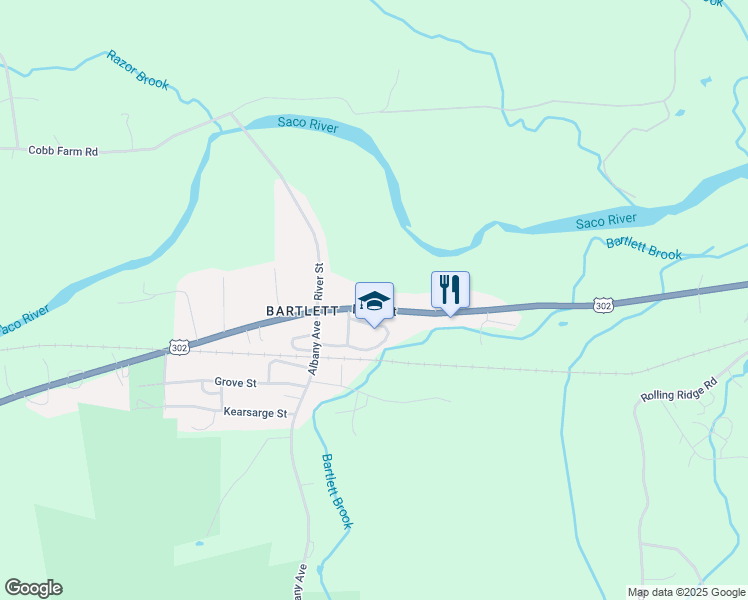 map of restaurants, bars, coffee shops, grocery stores, and more near 1316 Main Street in Bartlett