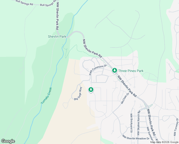 map of restaurants, bars, coffee shops, grocery stores, and more near 19019 Northwest Squirrel Tail Loop in Bend