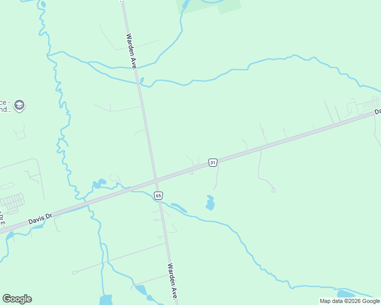 map of restaurants, bars, coffee shops, grocery stores, and more near 3018 Davis Drive in East Gwillimbury